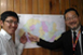 Chief Representative with JICA volunteers who completed their two-year assignment in Bhutan. They were first asked to draw a graph that depicts the transition of their positivity for two years, and the interviews were made based on their positivity transition