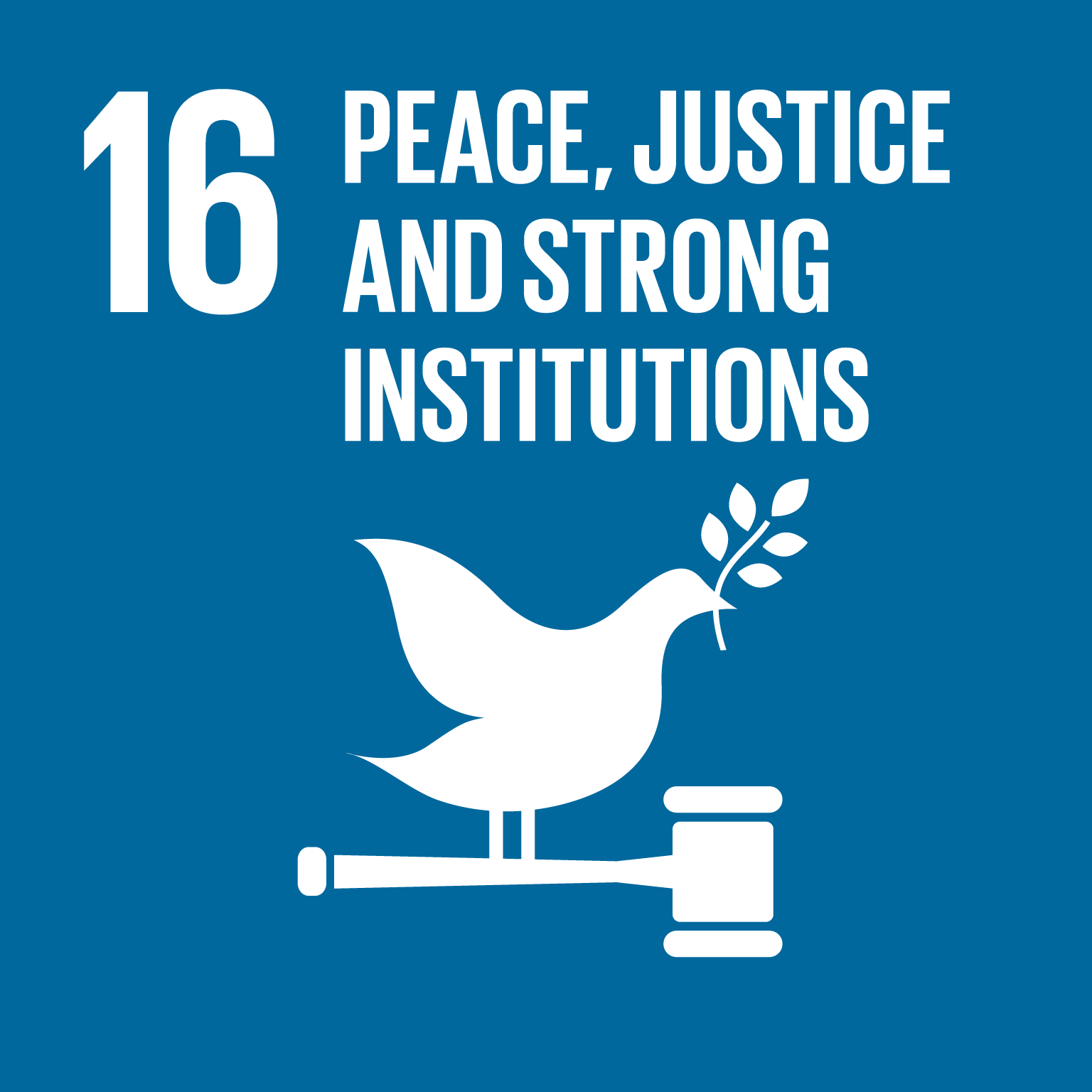 【SDGs logo】PEACE, JUSTICE AND STRONG INSTITUTIONS