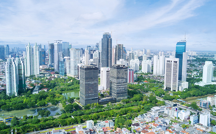A cityscape of Jakarta