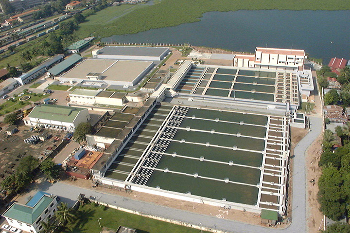 a water treatment plant in Phnom Penh