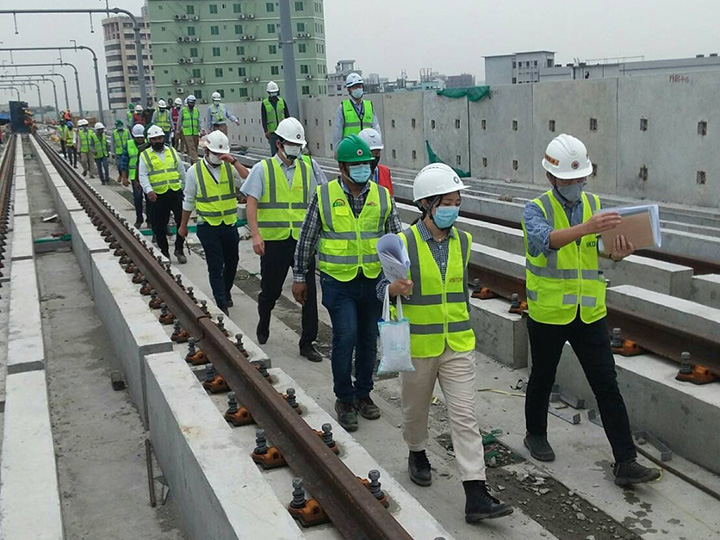 Nakadai, at a construction site of the Dhaka Metro’s MRT Line 6.