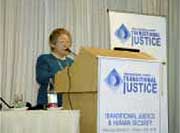 In her keynote speech for the Transitional Justice and Human Security Conference, JICA President Mrs. Ogata stressed the importance of promoting coexistence.