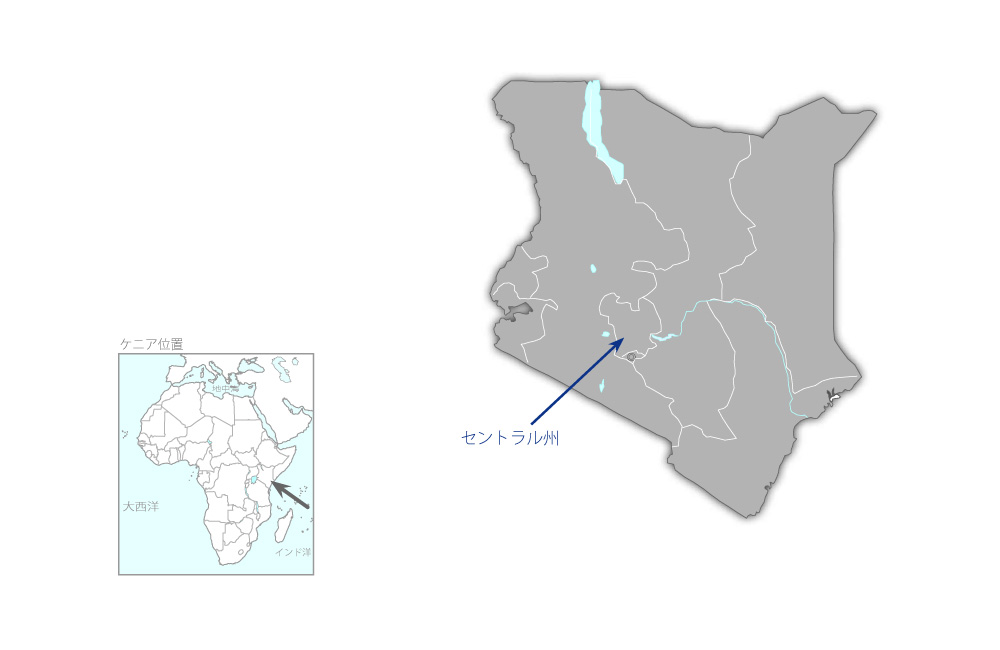 アフリカ人造り拠点整備計画の協力地域の地図