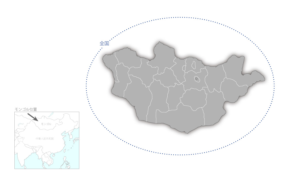 気象情報ネットワーク改善計画の協力地域の地図