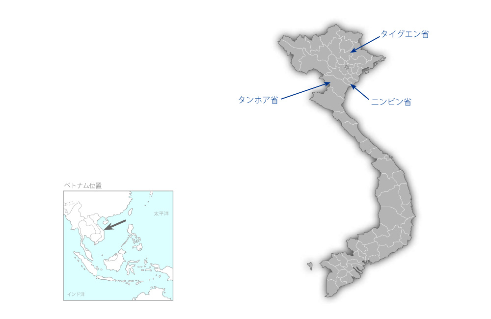 北部地下水開発計画（第3期）の協力地域の地図