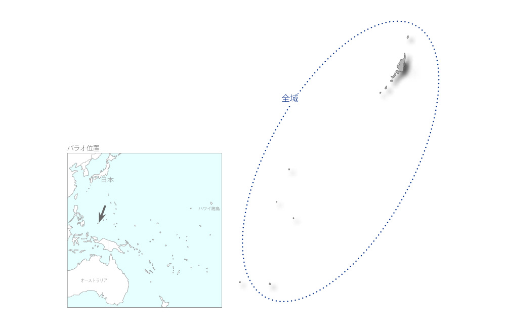 島間連絡道路改修計画（第1期）の協力地域の地図