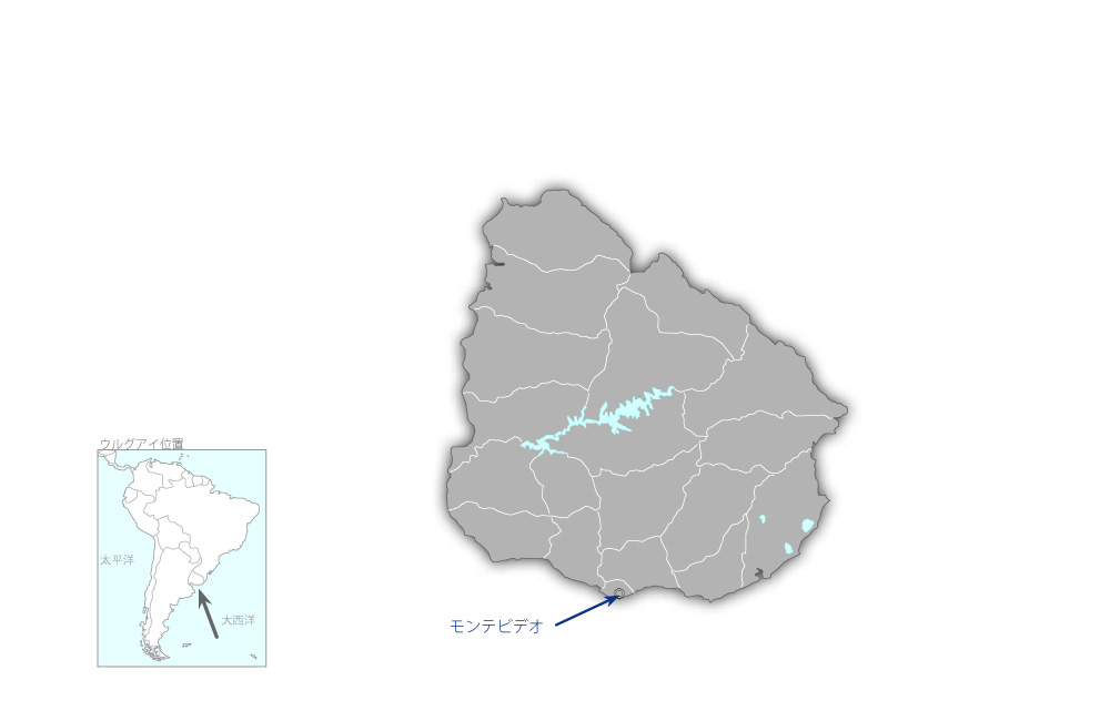 メルコスール観光振興プロジェクトの協力地域の地図