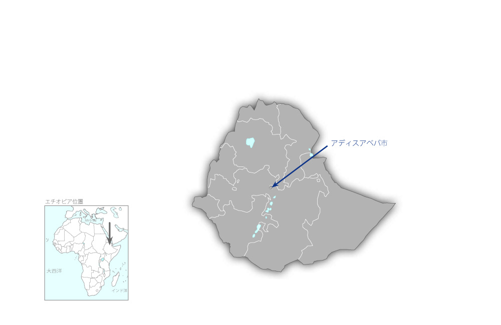 ポリオ対策プロジェクトの協力地域の地図