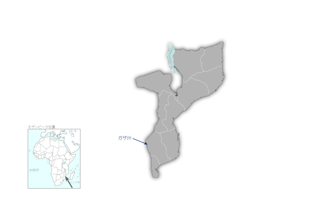 ショクエ灌漑スキーム小規模農家総合農業開発の協力地域の地図