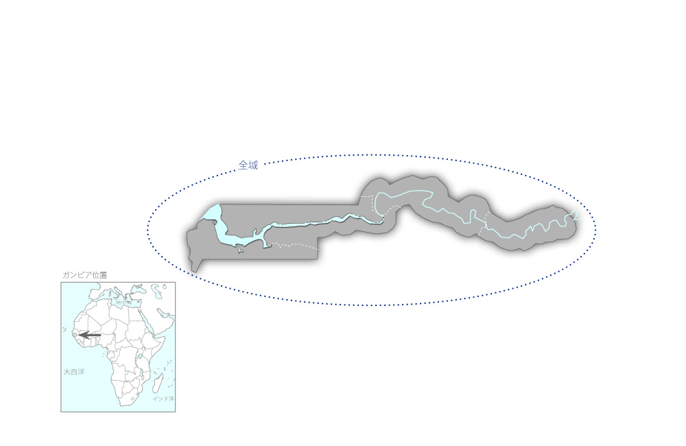 第二次地方飲料水供給計画（第3期）の協力地域の地図