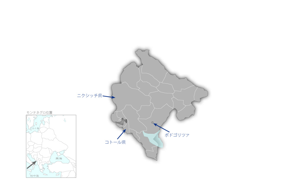 中核病院医療機材整備計画の協力地域の地図