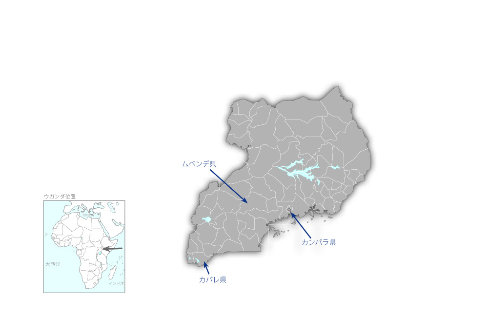 中波ラジオ放送網整備計画の協力地域の地図