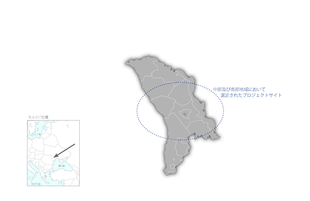 バイオマス燃料有効活用計画の協力地域の地図