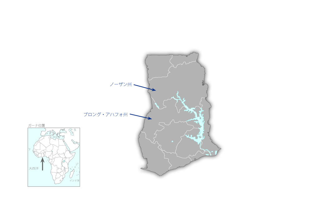 配電設備整備計画の協力地域の地図
