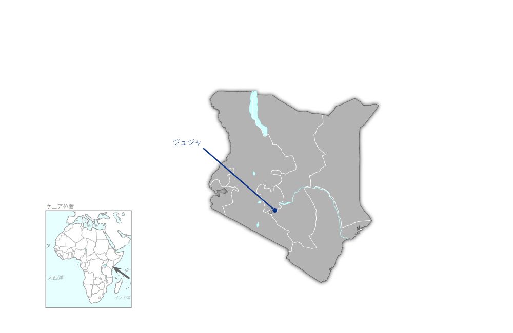 アフリカ型イノベーション振興・JKUAT/PAU/AUネットワークプロジェクトの協力地域の地図