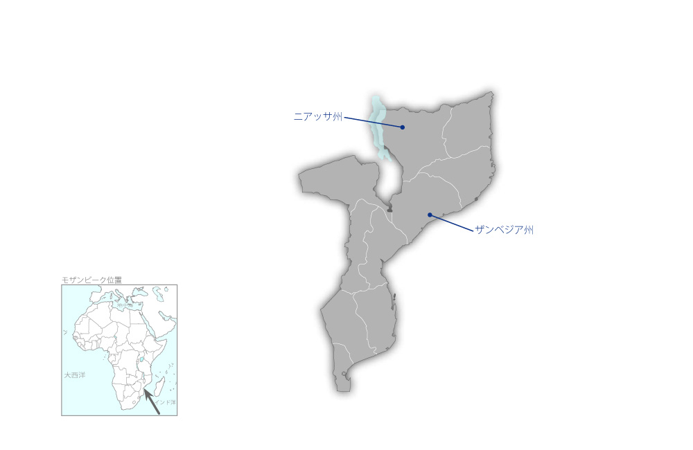 イレ-クアンバ間道路橋梁整備計画の協力地域の地図