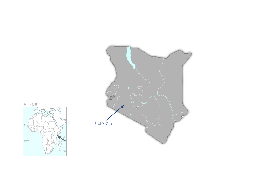 ナロック給水拡張計画の協力地域の地図