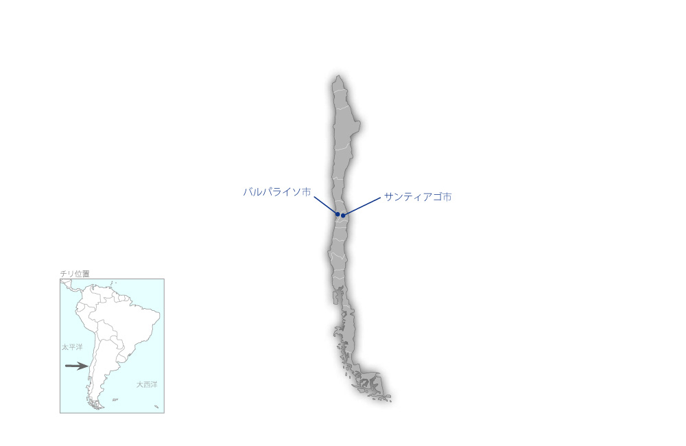 中南米防災人材育成拠点化支援プロジェクトの協力地域の地図