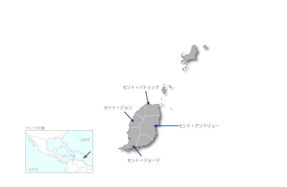 水産関連機材整備計画の協力地域の地図