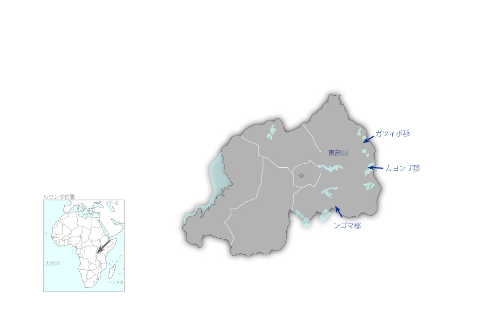 第三次地方給水計画の協力地域の地図