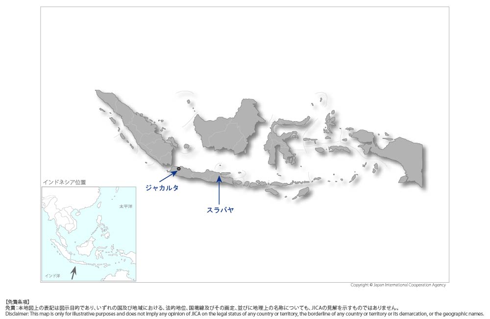 造船産業振興プロジェクトの協力地域の地図