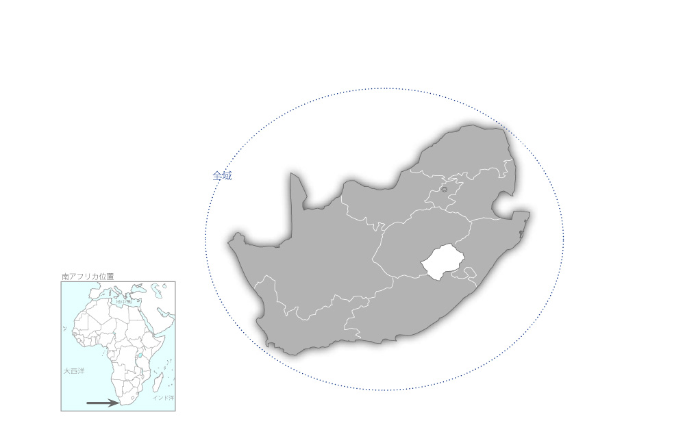 品質・生産性向上（カイゼン）プロジェクトの協力地域の地図
