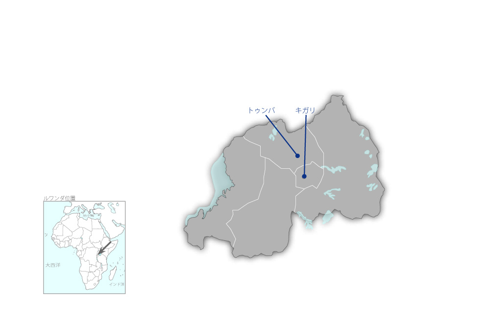 トゥンバ高等技術専門学校強化支援プロジェクトの協力地域の地図