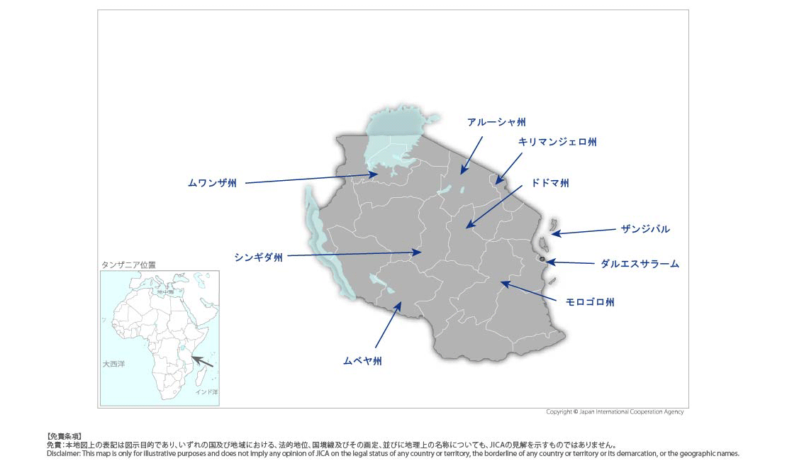 品質・生産性向上（カイゼン）による製造業企業強化プロジェクト・フェーズ 3の協力地域の地図