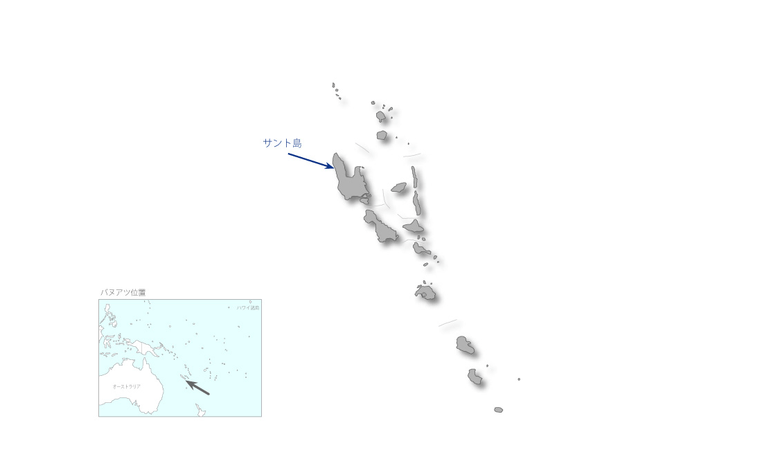 サント島における水力発電施設建設計画の協力地域の地図