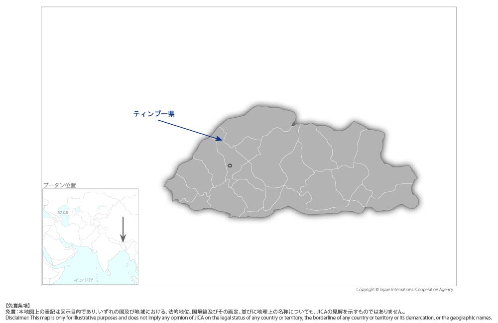 王立感染症センター建設計画の協力地域の地図