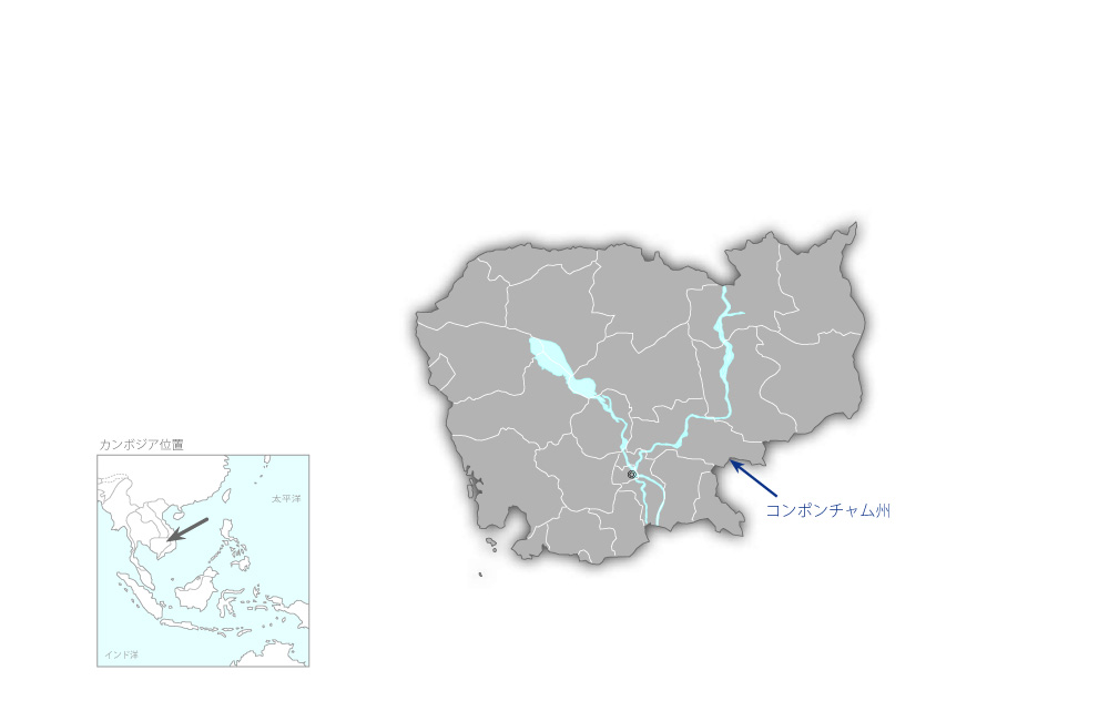 メコン架橋建設計画の協力地域の地図