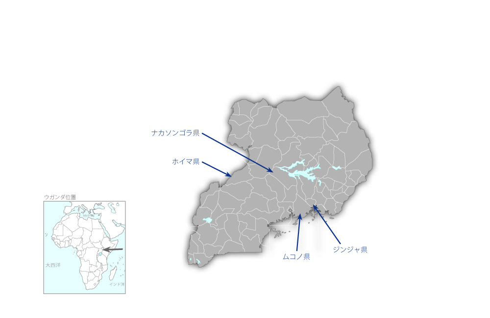 地方電化計画の協力地域の地図