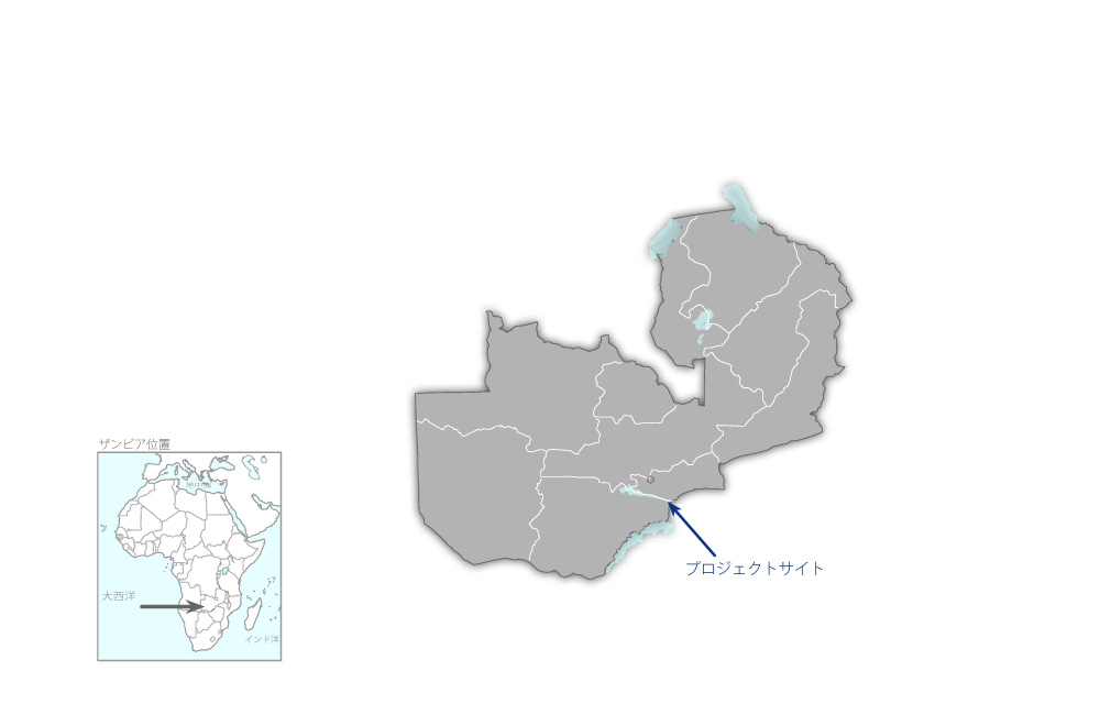 チルンド橋建設計画（ザンビア）の協力地域の地図