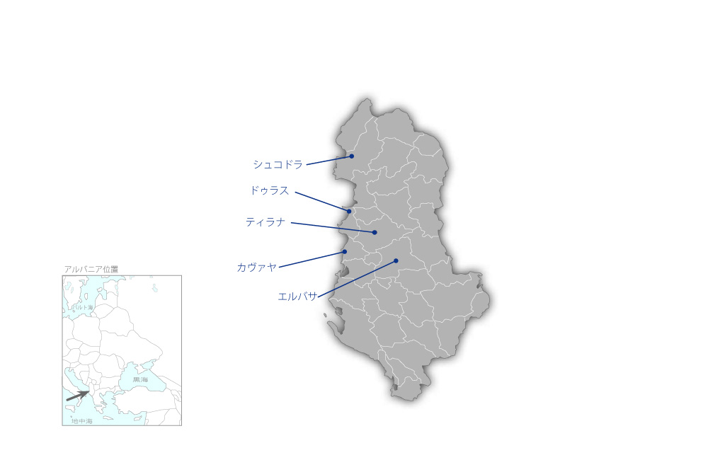 送配電網整備事業の協力地域の地図