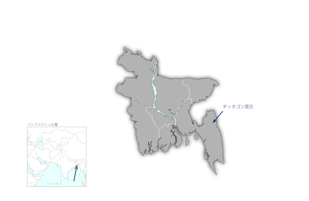 マタバリ超々臨界圧石炭火力発電事業（4）の協力地域の地図