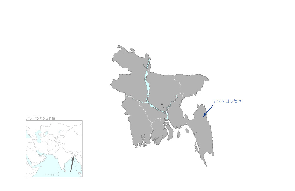 マタバリ超々臨界圧石炭火力発電事業（6）の協力地域の地図