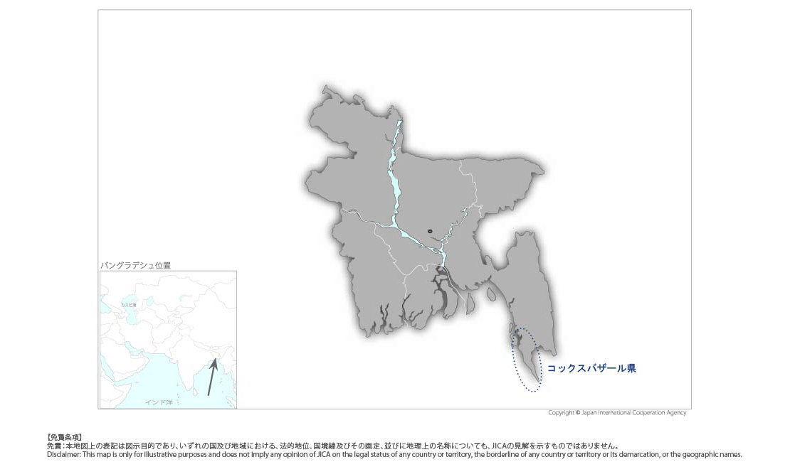 マタバリ港開発事業（第二期）の協力地域の地図