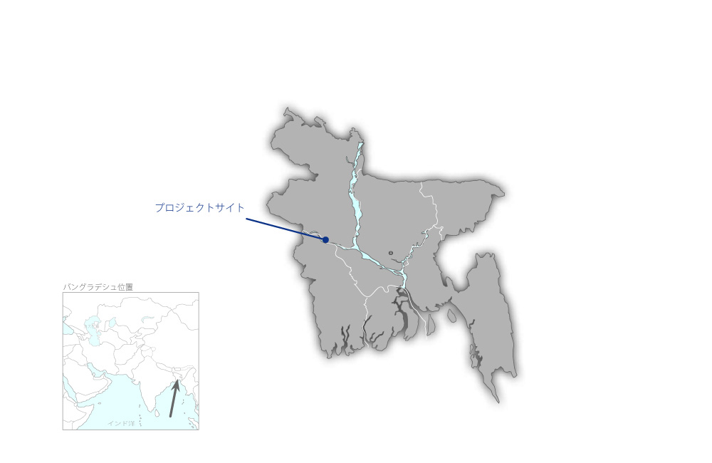 パクシー橋建設事業（1）の協力地域の地図