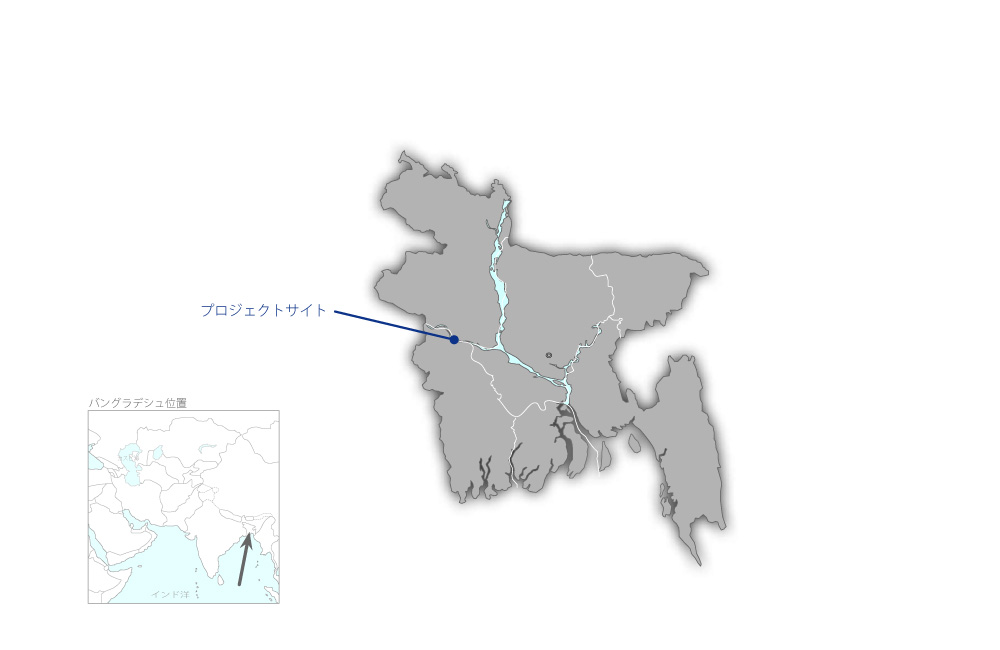 パクシー橋建設事業（2）の協力地域の地図