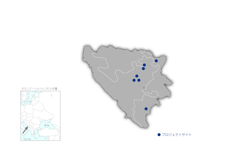 緊急電力整備事業の協力地域の地図