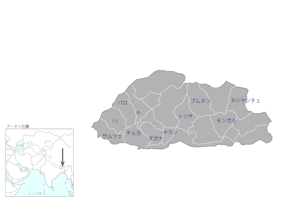 地方電化事業の協力地域の地図