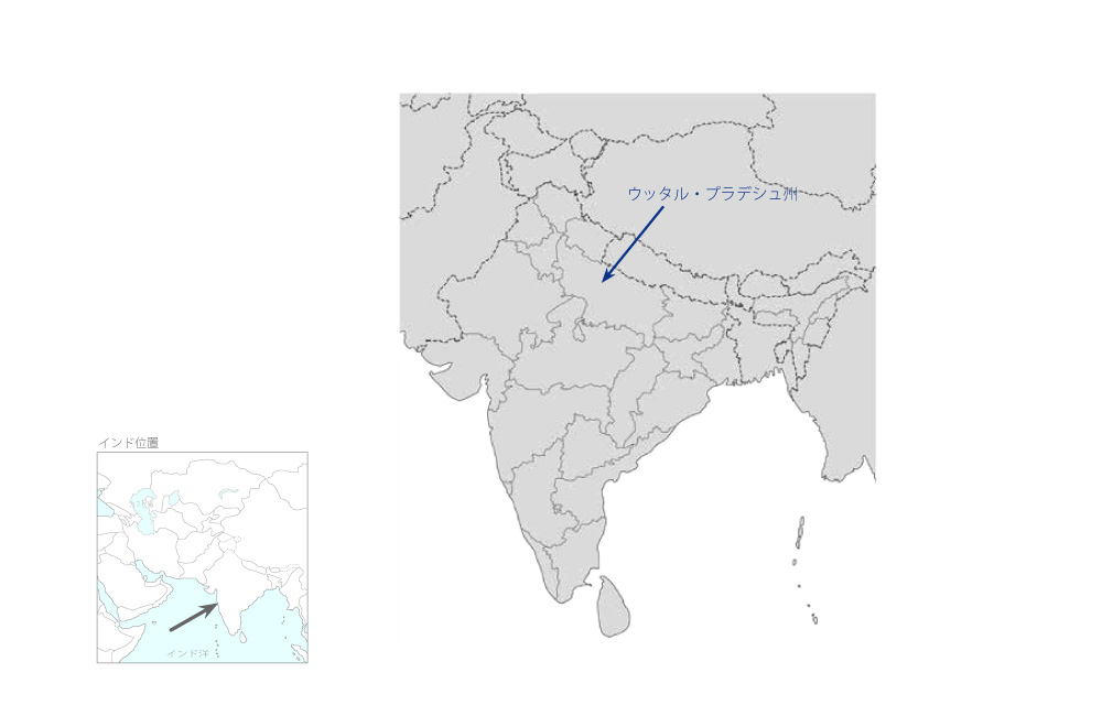 アンパラ送電システム建設事業（2）の協力地域の地図