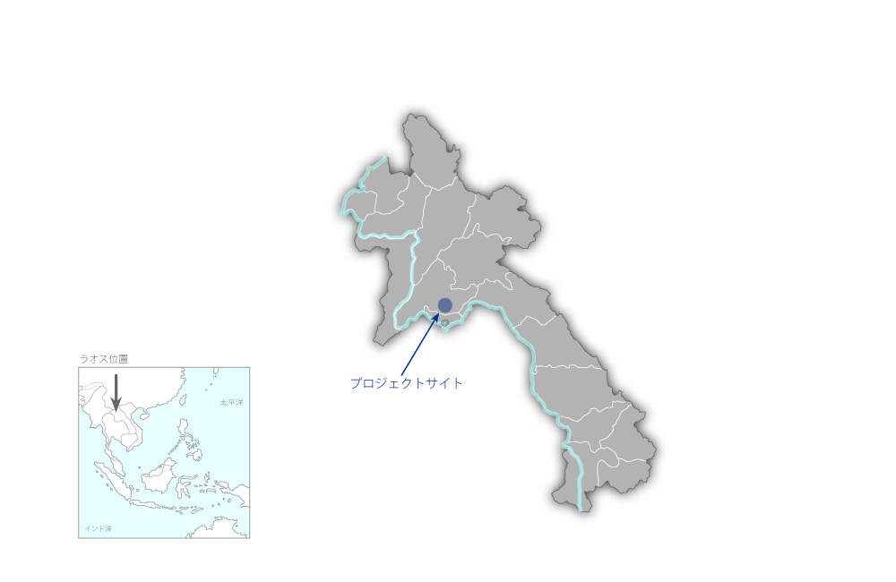 ナムグム第一水力発電所拡張事業の協力地域の地図