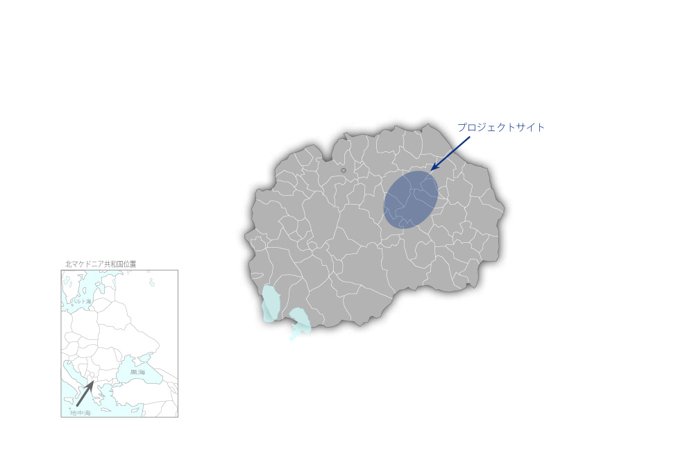 ズレトヴィッツァ水利用改善事業の協力地域の地図