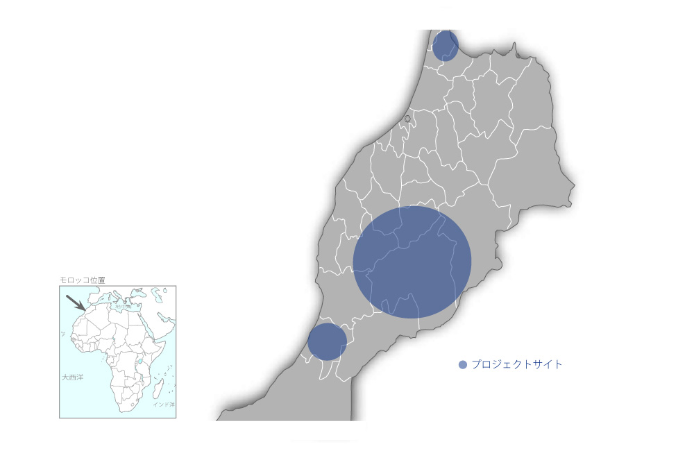 地方電化事業（2）の協力地域の地図