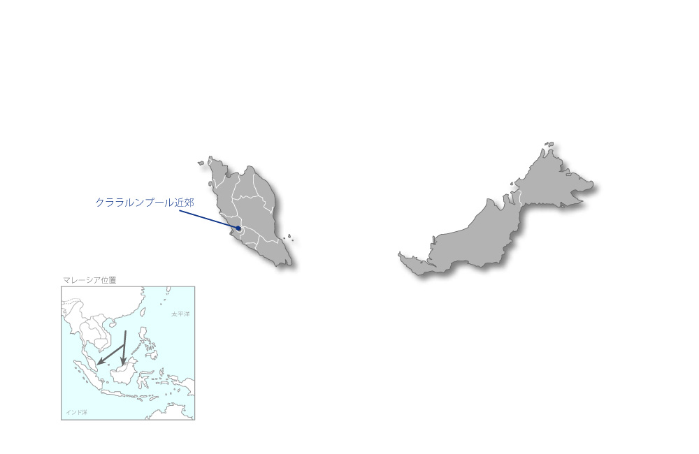 ポートクラン火力発電所（3）の協力地域の地図