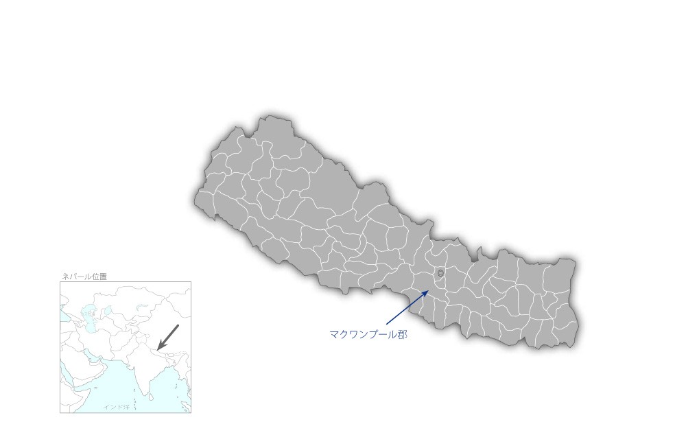 クリカニ防災事業（2）の協力地域の地図