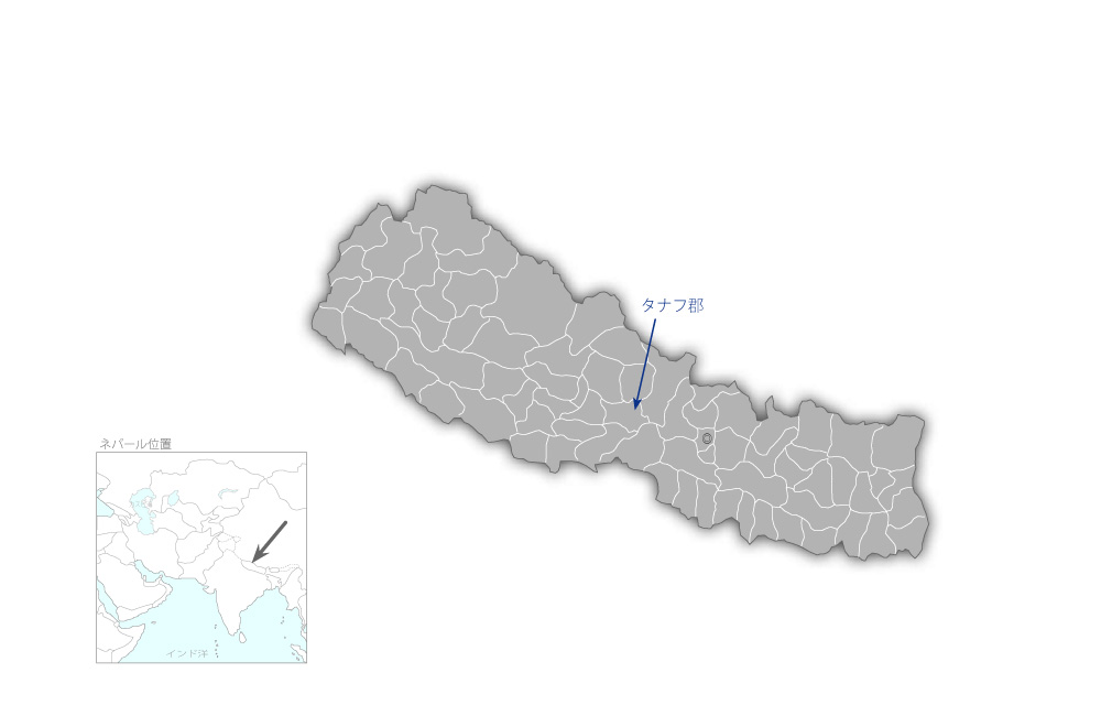 タナフ水力発電事業の協力地域の地図