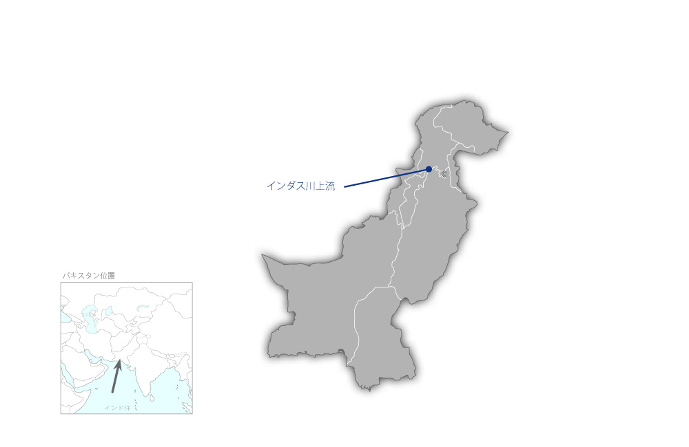 ガジ・バロータ水力発電所建設事業（1）の協力地域の地図