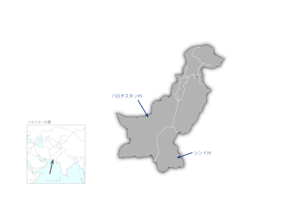 ダドゥ-クズダール送電網事業の協力地域の地図